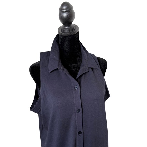 Anatomie Button Front Sleeveless‎ Dress Size L Blue Travel Resort Wear Casual - Picture 4 of 8